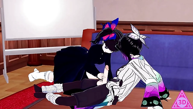 Hentai Heaven: KOIKATSU Kanao Shinobu s Trans Demon Slayer Blowjob and Handjob Gameplay with Cumshot (Uncensored Part 1)