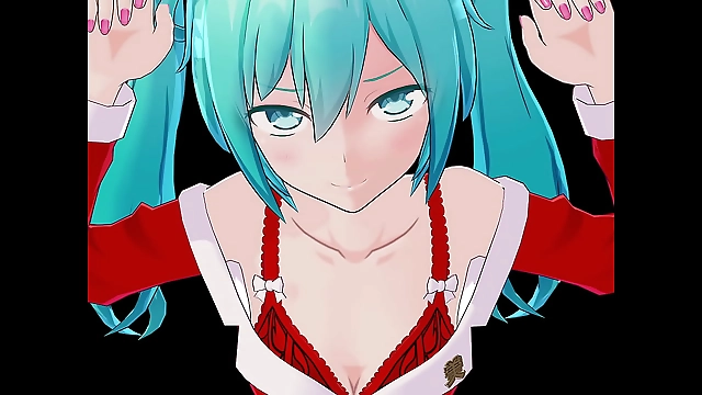 JAV Hatsune Miku Seduces with Her Santa Fux - A Luscious VOCALOID Dream Come True!