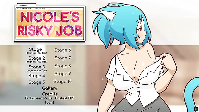 Nicole Risky s Hentai Game PornPlay Ep3: Intensifying Her Pleasure with a Huge Dildo on Cam