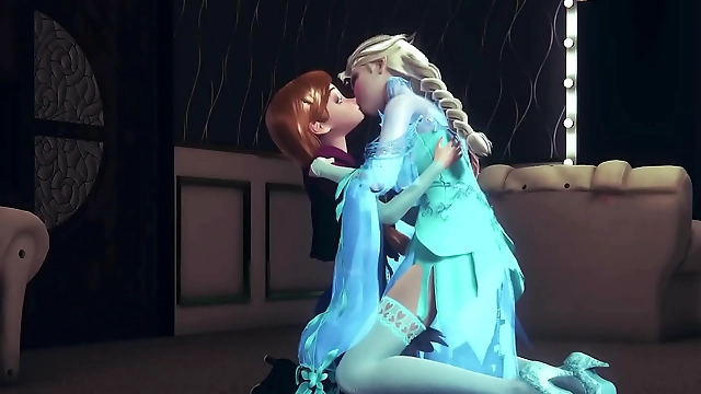 Get Luscious with Futa Elsa s Fingering and Fucking of Anna in the Naughty Frozen Parody