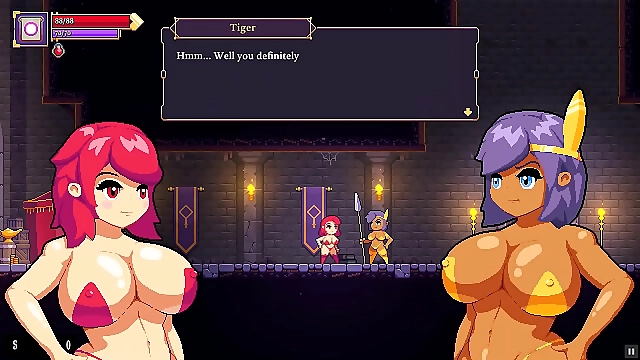 JAV MILF with Enchanting Body Enjoys Lesbian Fun with Naughty Goblin in Hentai Game