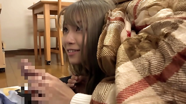 JAV Enchantress Endures Agonizing Lower Half Prank in a Kotatsu - Part 1