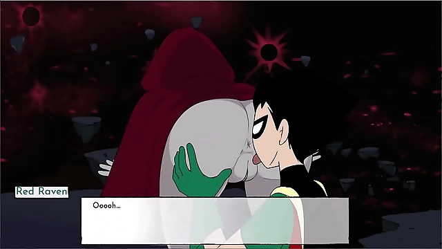 Red Raven s Sexy Tale: Watch Her in Action with 18 Titans!