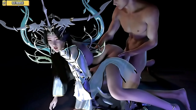 Japanese Hentai 3D - 108 Goddess Episode 42: Queen Gets Luscious Threesome Treatment!