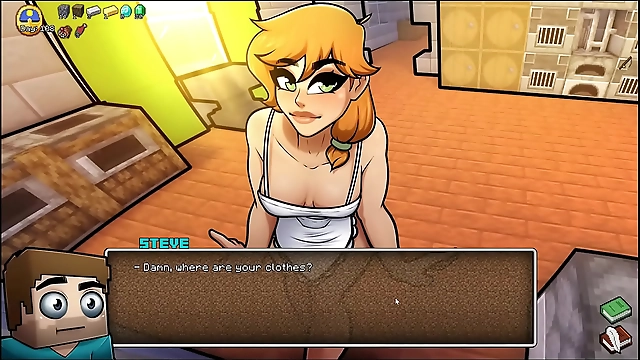 HornyCraft: JAV Porn Parody of Your Favorite Craft Game with Alluring Enchantress in a Cooking Apron Giving You a Hard Boner