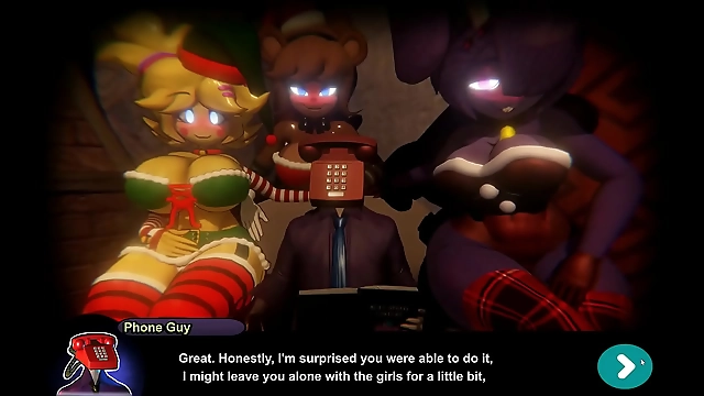 Fap Nights At Frennis Night Club - Extreme Hentai Game PornPlay - Ep17 FNAF Girls Are So Sexy In Santa Dress Outfit
