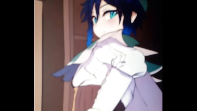 Japanese slut gets drenched in cum - Venti Genshin Impact Cum Tribute