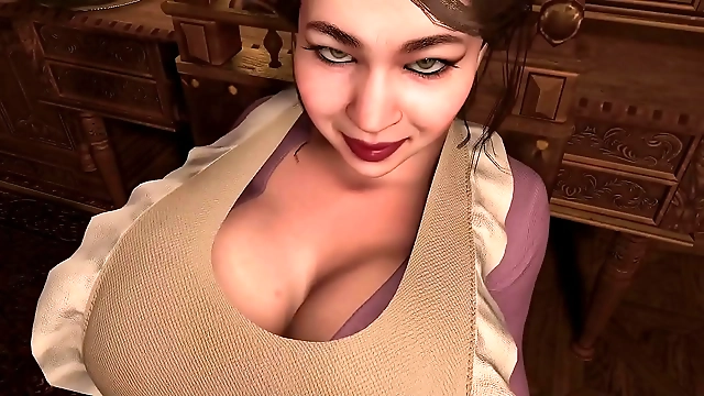 JAV Slut Maid Blows Him Off Gets Fucked in the Ass in 3D Porn
