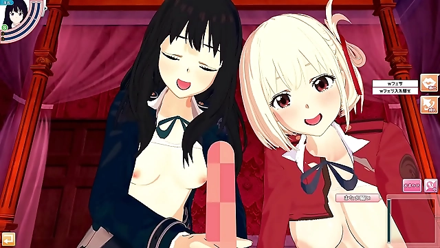 JAV: Luscious Chisato Takina s Male POV 3P Sex in 3DCG Hentai Eroge - Koikatsu Japanese