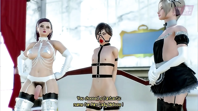 JAV Mistress Dominates Two Femboys with Multi-O Orgasmic 3D Futanari Group Sex