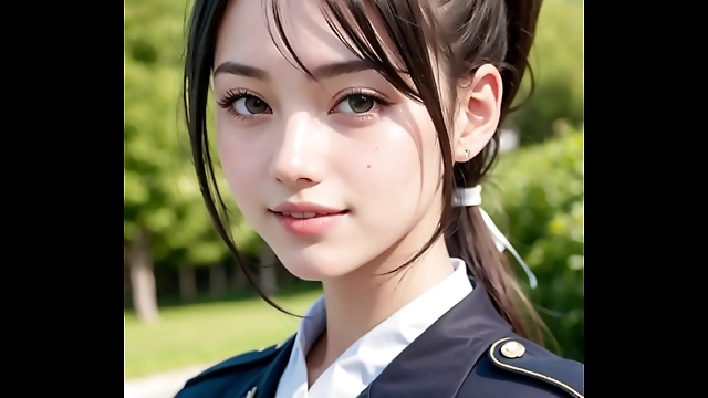 Get Enchanted by the Luscious Alluring AI Beauty in Military Uniform!