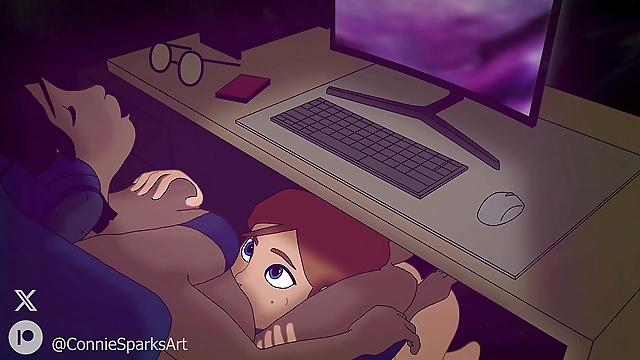 Futa Under the Desk Deepthroat: A Forbidden Fantasy Come to Life